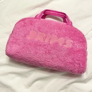 Skims Pink Terry Cloth Mini Bag